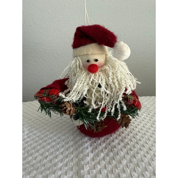 Vintage Plush Santa Ornament by Four Star International Trading Co. EUC - Picture 2 of 3